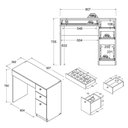 Ver imagem 4 de Mesa de Escritório Pe-140 4 Gavetas MDF-MDP 90,7cm Preto Ditália Móveis