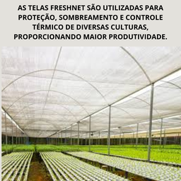 Tela Sombrite Proteção Hortaliças Modelo Freshnet 4m X 4m + Ilhós - 3