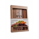 Ver imagem 2 de Conjunto Faca e Garfo para Churrasco + Tábua - Simonaggio - 3 pçs