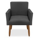 Ver imagem 5 de Kit 2 Poltronas Decorativa Nina Veludo Cinza Grafite