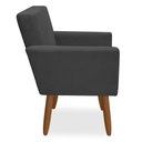 Ver imagem 3 de Kit 2 Poltronas Decorativa Nina Veludo Cinza Grafite