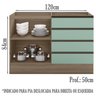 Balcao Para Pia 4 Gavetas 120CM 12552 Oak Menta PLN - 4
