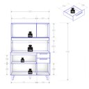 Ver imagem 4 de Armário de Cozinha Completa Compacta 6 Portas 2 Gavetas 1,20m Pop Nature / Off White Zanzini