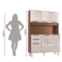Ver imagem 6 de Armário de Cozinha Completa Compacta 6 Portas 2 Gavetas 1,20m Pop Nature / Off White Zanzini