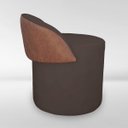 Ver imagem 7 de Puff Orgânico Redondo para Sala e Quarto com Encosto Composé Corino Suede