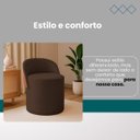 Ver imagem 2 de Puff Orgânico Redondo para Sala e Quarto com Encosto Composé Corino Suede