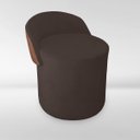 Ver imagem 5 de Puff Orgânico Redondo para Sala e Quarto com Encosto Composé Corino Suede