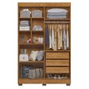 Ver imagem 3 de Guarda Roupa Solteiro 4 Portas 3 Gavetas Flórida 100 Mdf Tigus Baby