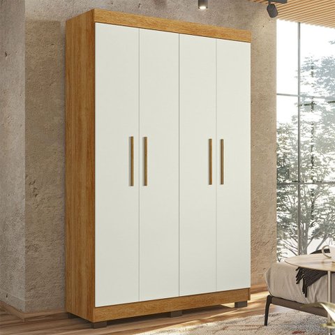 Guarda Roupa Solteiro 4 Portas 3 Gavetas Flórida 100 Mdf Tigus Baby