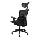 Ver imagem 3 de Cadeira Escritório Giratória Presidente Or Design Genebra Tela Mesh Preta Base Nylon Rodízio