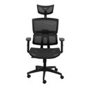 Ver imagem 2 de Cadeira Escritório Giratória Presidente Or Design Genebra Tela Mesh Preta Base Nylon Rodízio