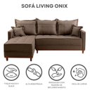 Ver imagem 7 de Sofá 3 Lugares Onix com Chaise Lado Esquerdo 230cm em Linho