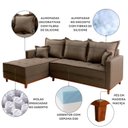 Ver imagem 6 de Sofá 3 Lugares Onix com Chaise Lado Esquerdo 230cm em Linho