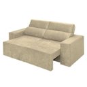 Ver imagem 3 de Sofá 3 Lugares Michelangelo Retrátil e Reclinável Suede Amassado