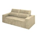 Ver imagem 4 de Sofá 3 Lugares Michelangelo Retrátil e Reclinável Suede Amassado