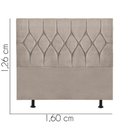 Ver imagem 2 de Cabeceira Estofada Istambul Capitonê 160cm Queen Size Box Quarto Corino Bege - Gat Magazine