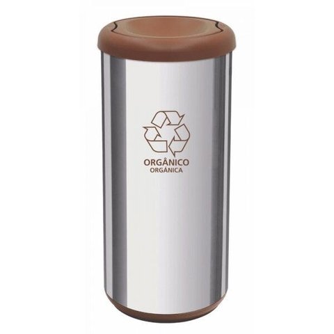 Lixeira Inox com Tampa Basculante 40L Tramontina