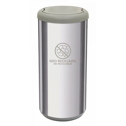 Lixeira Inox com Tampa Basculante 40L Tramontina