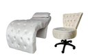 Ver imagem 1 de Kit Maca Estética Capitonê Inclinada C/ Mocho Slk Decor Nina Marrom