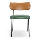 Ver imagem 3 de Kit 6 Cadeiras Sala Jantar Aço Assento Verde Musgo Whisky