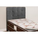 Ver imagem 3 de Cabeceira Cama Box Estofada Solteiro Solteiro Clean Suede Cinza - Simbal