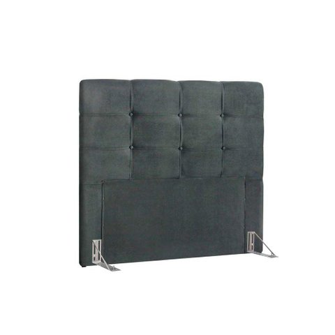 Cabeceira Cama Box Estofada Solteiro Solteiro Clean Suede Cinza - Simbal