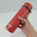 Ver imagem 3 de Garrafa Térmica Squeeze Academia Treino 21x6x6cm 500ml Inox Vermelho Parede Dupla Business