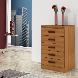 Cômoda Organizadora Grande 5 Gavetas Quarto Casal Cinamomo