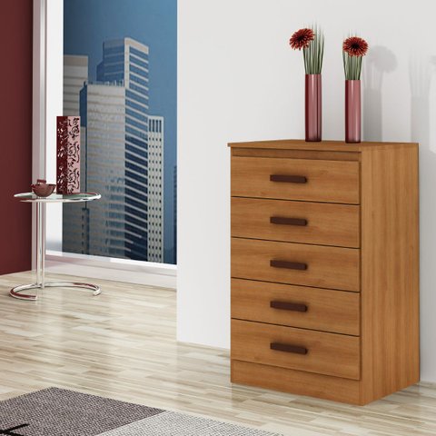 Cômoda Organizadora Grande 5 Gavetas Quarto Casal Cinamomo