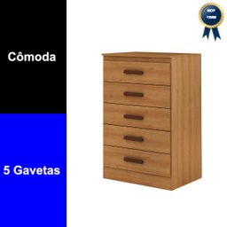 Cômoda Organizadora Grande 5 Gavetas Quarto Casal Cinamomo - 3
