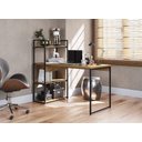 Ver imagem 2 de Mesa Escritório Desk com 3 Prateleiras Freijó/preto Fosco