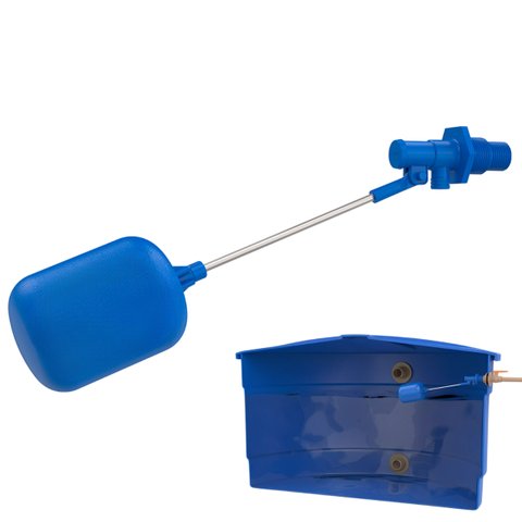 Torneira Boia para Caixa D'água 1/2" e 3/4" Haste Alúminio | Valeplast