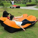 Ver imagem 2 de Sofá de Ar Inflável Relaxante Camping Bag Saco de Dormir Laranja VG+