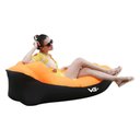 Ver imagem 1 de Sofá de Ar Inflável Relaxante Camping Bag Saco de Dormir Laranja VG+