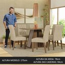 Ver imagem 4 de Conjunto Sala de Jantar Mesa Tampo de Madeira 6 Cadeiras Rustic/crema/imperial Fabiana Madesa