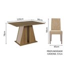 Ver imagem 3 de Conjunto Sala de Jantar Mesa Tampo de Madeira 6 Cadeiras Rustic/crema/imperial Fabiana Madesa