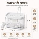 Ver mais imagens de Fonte Bebedouro Pet Automático para Gatos e Cães Bivolt