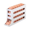 Ver imagem 1 de Porta Ovos Organizador de Geladeira Dispenser Bandeja 30 Ovos 4 Andares Cor Branco Prático