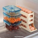 Ver imagem 6 de Porta Ovos Organizador de Geladeira Dispenser Bandeja 30 Ovos 4 Andares Cor Branco Prático