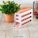 Ver imagem 3 de Porta Ovos Organizador de Geladeira Dispenser Bandeja 30 Ovos 4 Andares Cor Branco Prático