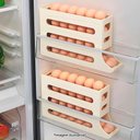 Ver imagem 4 de Porta Ovos Organizador de Geladeira Dispenser Bandeja 30 Ovos 4 Andares Cor Branco Prático