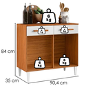 Ver imagem 3 de Balcao com Tampo 90cm 2012151 Armoveis - Cinamomo Branco