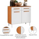 Ver imagem 4 de Balcao com Tampo 90cm 2012151 Armoveis - Cinamomo Branco