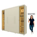 Ver imagem 5 de Guarda Roupa Casal Cumaru 6 Portas 2 Portas Reflecta com LED e Pés Yescasa