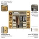 Ver imagem 6 de Guarda Roupa Casal Cumaru 6 Portas 2 Portas Reflecta com LED e Pés Yescasa