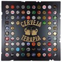 Ver imagem 1 de Quadro Porta Tampinhas Modelo Exclusivo Presente Criativo - Cervejaterapia Preto