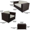 Ver imagem 3 de Conjunto De Poltronas Mesa Branco Gelo Tabaco Classe A