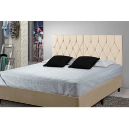Cabeceira Painel Dubai Deluxe Estofada Queen Size Areia - 1,60 metros - 1