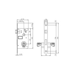 Fechadura União Mundial Topazio Interna Preta 40mm União Mundial - 2