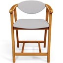 Ver imagem 3 de Kit 02 Banquetas Baixa para Cozinha Sala Jantar Bancada Cecília L02 Linho Cinza - Lyam Decor